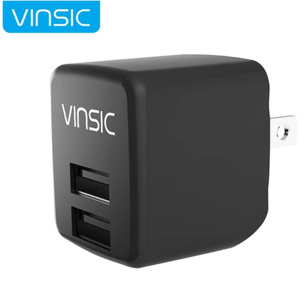 Vinsic 12W 5V 2.4A Output Dual USB Wall Charger USB Charger Adapter-garmade.com