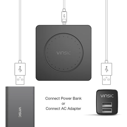 Vinsic 5V 1A Output Qi Standard Portable Wireless Charger Pad-garmade.com