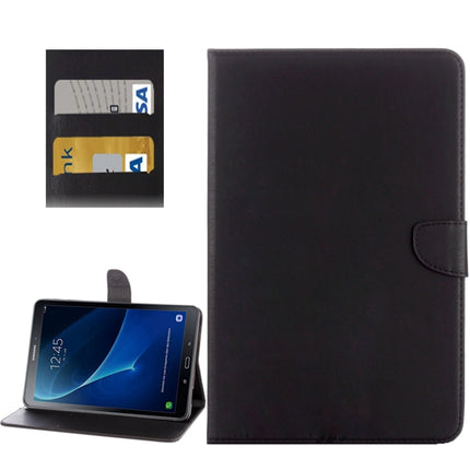 For Galaxy Tab A 10.1 (2016) / P580 Simple Style Horizontal Flip Leather Case with Holder & Card Slots & Wallet (Black)-garmade.com