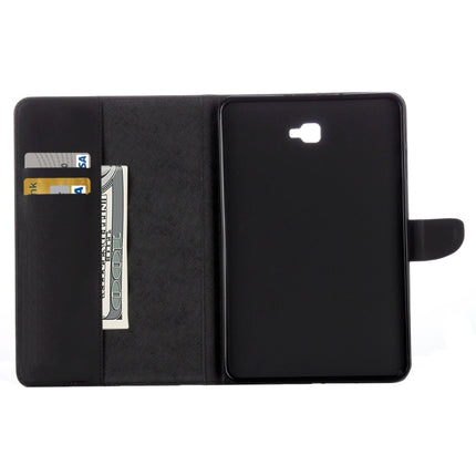 For Galaxy Tab A 10.1 (2016) / P580 Simple Style Horizontal Flip Leather Case with Holder & Card Slots & Wallet (Black)-garmade.com