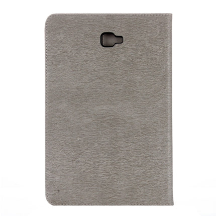 For Galaxy Tab A 10.1 (2016) / P580 Simple Style Horizontal Flip Leather Case with Holder & Card Slots & Wallet (Grey)-garmade.com