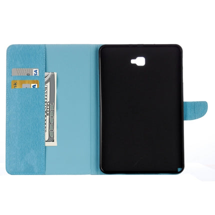 For Galaxy Tab A 10.1 (2016) / P580 Simple Style Horizontal Flip Leather Case with Holder & Card Slots & Wallet (Blue)-garmade.com