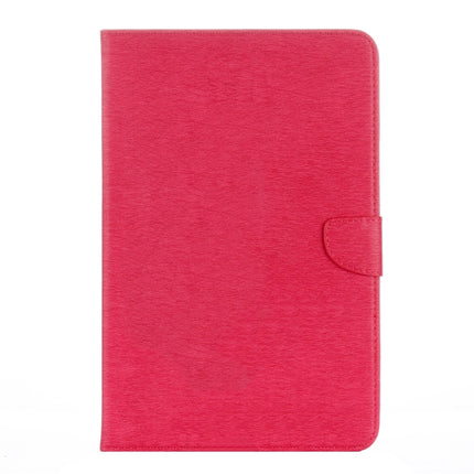 For Galaxy Tab A 10.1 (2016) / P580 Simple Style Horizontal Flip Leather Case with Holder & Card Slots & Wallet (Magenta)-garmade.com