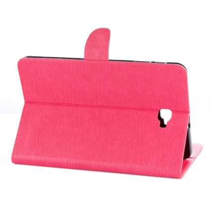 For Galaxy Tab A 10.1 (2016) / P580 Simple Style Horizontal Flip Leather Case with Holder & Card Slots & Wallet (Magenta)-garmade.com