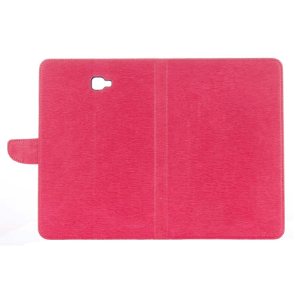 For Galaxy Tab A 10.1 (2016) / P580 Simple Style Horizontal Flip Leather Case with Holder & Card Slots & Wallet (Magenta)-garmade.com
