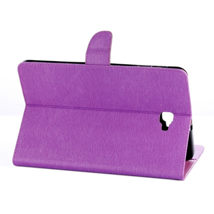 For Galaxy Tab A 10.1 (2016) / P580 Simple Style Horizontal Flip Leather Case with Holder & Card Slots & Wallet (Purple)-garmade.com
