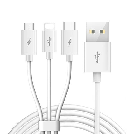 TOTUDESIGN Glory Series 3 In 1 5V 2.4A Multi-function Charging Data Cable, Length : 1.2m-garmade.com