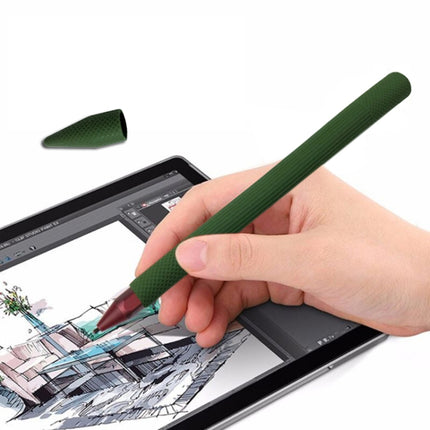 Stylus Pen Silica Gel Protective Case for Microsoft Surface Pro 5 / 6 (Army Green)-garmade.com