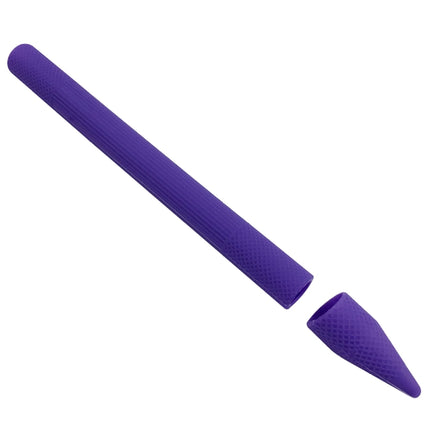 Stylus Pen Silica Gel Protective Case for Microsoft Surface Pro 5 / 6 (Purple)-garmade.com