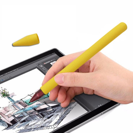 Stylus Pen Silica Gel Protective Case for Microsoft Surface Pro 5 / 6 (Yellow)-garmade.com