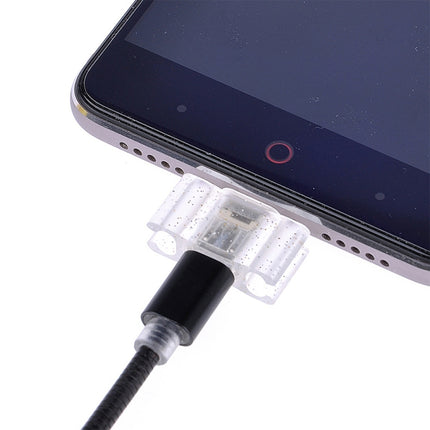 24cm 2A Micro USB + USB-C / Type-C to USB Flexible Data Charging Cable(Silver)-garmade.com