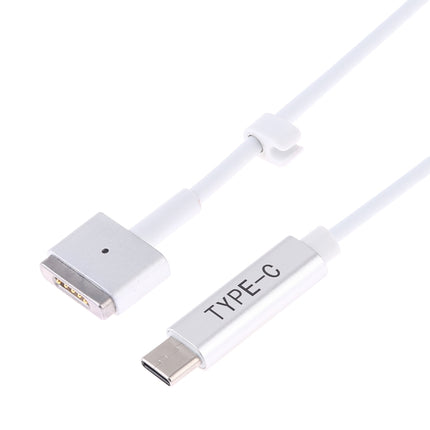 85W 5 Pin MagSafe 2 (T-Shaped) to USB-C / Type-C PD Charging Cable(White)-garmade.com