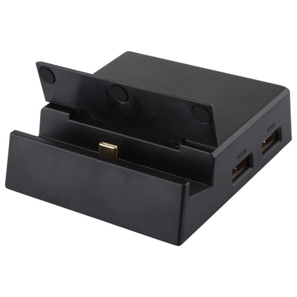 V105 USB-C / Type-C to USB 2.0 x 3 + USB-C / Type-C + HDMI + Audio Port + SD / TF Card Reader Multi-function Phone Stand HUB Docking Station-garmade.com