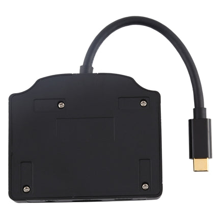 V178A USB-C / Type-C to USB 3.0 x 3 + USB-C / Type-C + HDMI + Audio Port + SD / TF Card Reader Multi-function HUB Adapter-garmade.com