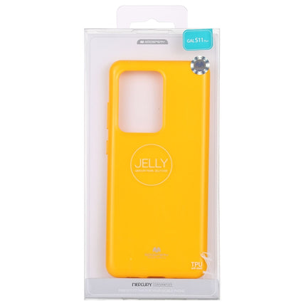GOOSPERY JELLY Full Coverage Soft Case For Galaxy S20 Ultra(Yellow)-garmade.com