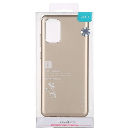 GOOSPERY i-JELLY TPU Shockproof and Scratch Case for Galaxy S20+ (Gold)-garmade.com