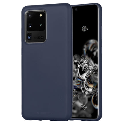 GOOSPERY SOFT FEELING Liquid TPU Drop-proof Soft Case for Galaxy S20 Ultra (Dark Blue)-garmade.com
