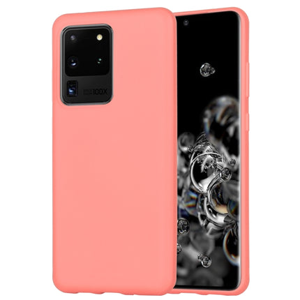 GOOSPERY SOFT FEELING Liquid TPU Drop-proof Soft Case for Galaxy S20 Ultra (Pink)-garmade.com