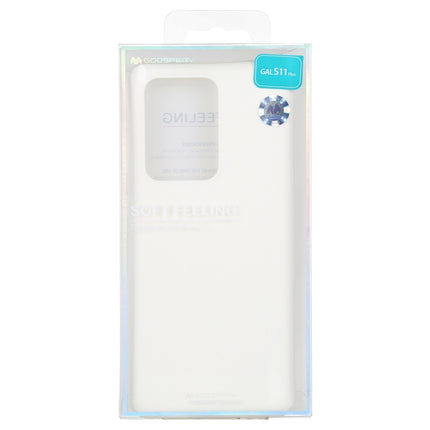 GOOSPERY SOFT FEELING Liquid TPU Drop-proof Soft Case for Galaxy S20 Ultra (White)-garmade.com