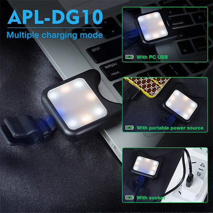 APEXEL Portable Handheld Lazy Live Broadcast Desktop Folding Universal Bluetooth Tripod Phone Holder with Flashlight-garmade.com