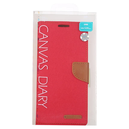 GOOSPERY CANVAS DIARY For Galaxy S20 Ultra Canvas Texture Horizontal Flip PU Leather Case, with Holder & Card Slots & Wallet(Red)-garmade.com