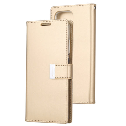 GOOSPERY RICH DIARY For Galaxy S20 Ultra PU + TPU Crazy Horse Texture Horizontal Flip Leather Case, with Card Slots & Wallet & Photo frame(Gold)-garmade.com