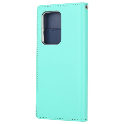 GOOSPERY RICH DIARY For Galaxy S20 Ultra PU + TPU Crazy Horse Texture Horizontal Flip Leather Case, with Card Slots & Wallet & Photo frame(Mint Green)-garmade.com