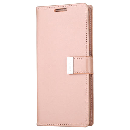 GOOSPERY RICH DIARY For Galaxy S20 Ultra PU + TPU Crazy Horse Texture Horizontal Flip Leather Case, with Card Slots & Wallet & Photo frame(Rose Gold)-garmade.com