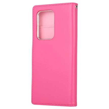 GOOSPERY RICH DIARY For Galaxy S20 Ultra PU + TPU Crazy Horse Texture Horizontal Flip Leather Case, with Card Slots & Wallet & Photo frame(Rose Red)-garmade.com
