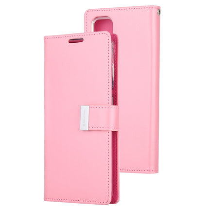 GOOSPERY RICH DIARY For Galaxy S20+ PU + TPU Crazy Horse Texture Horizontal Flip Leather Case, with Card Slots & Wallet & Photo frame (Pink)-garmade.com