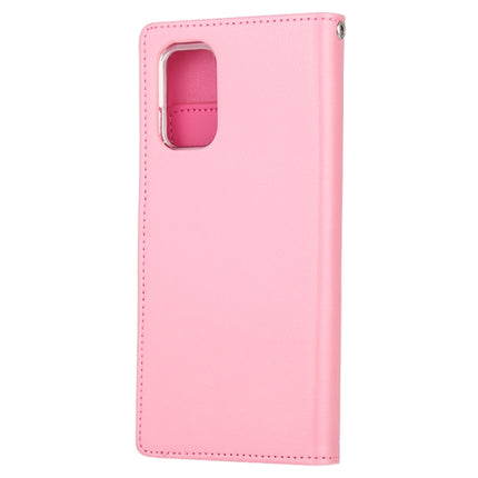 GOOSPERY RICH DIARY For Galaxy S20+ PU + TPU Crazy Horse Texture Horizontal Flip Leather Case, with Card Slots & Wallet & Photo frame (Pink)-garmade.com