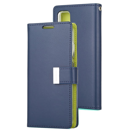 GOOSPERY RICH DIARY For Galaxy S20+ PU + TPU Crazy Horse Texture Horizontal Flip Leather Case, with Card Slots & Wallet & Photo frame (Navy Blue)-garmade.com