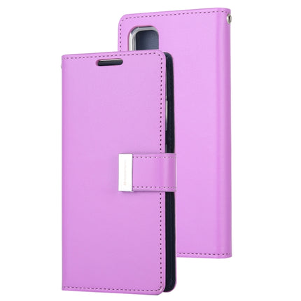 GOOSPERY RICH DIARY For Galaxy S20+ PU + TPU Crazy Horse Texture Horizontal Flip Leather Case, with Card Slots & Wallet & Photo frame (Purple)-garmade.com