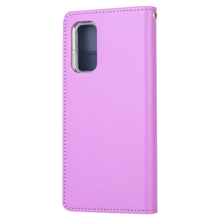 GOOSPERY RICH DIARY For Galaxy S20+ PU + TPU Crazy Horse Texture Horizontal Flip Leather Case, with Card Slots & Wallet & Photo frame (Purple)-garmade.com