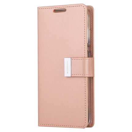 GOOSPERY RICH DIARY For Galaxy S20 PU + TPU Crazy Horse Texture Horizontal Flip Leather Case, with Card Slots & Wallet & Photo frame (Rose Gold)-garmade.com