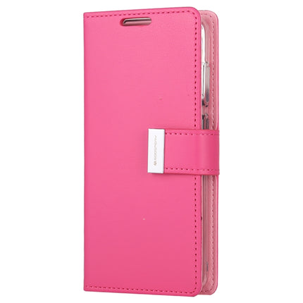 GOOSPERY RICH DIARY For Galaxy S20 PU + TPU Crazy Horse Texture Horizontal Flip Leather Case, with Card Slots & Wallet & Photo frame (Rose Red)-garmade.com
