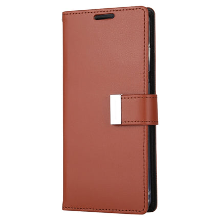 GOOSPERY RICH DIARY For Galaxy S20 PU + TPU Crazy Horse Texture Horizontal Flip Leather Case, with Card Slots & Wallet & Photo frame (Brown)-garmade.com