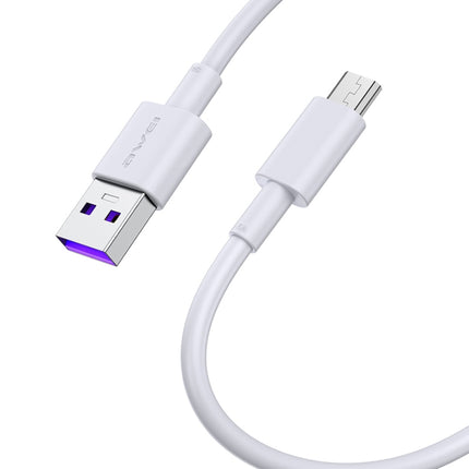 awei CL-77M 5A USB to Micro USB Interface Smart Fast Charge TPE Data Cable, Cable Length: 1m (White)-garmade.com