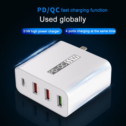 WLX-A6 4 Ports Quick Charging USB Travel Charger Power Adapter, US Plug-garmade.com