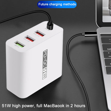 WLX-A6 4 Ports Quick Charging USB Travel Charger Power Adapter, EU Plug-garmade.com