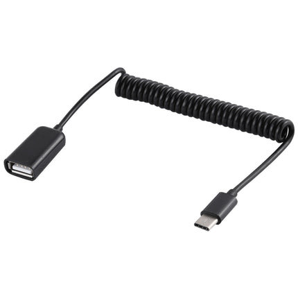 USB-C / Type-C Male to USB Female Laptop Spring Charging Cable-garmade.com