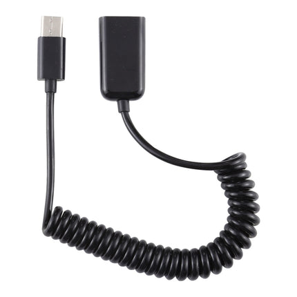 USB-C / Type-C Male to USB Female Laptop Spring Charging Cable-garmade.com