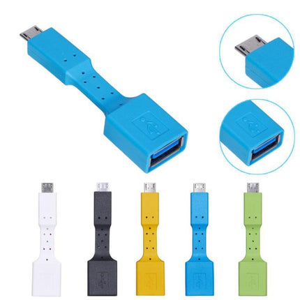 5 PCS Micro USB Male to USB 3.0 Female OTG Adapter (White)-garmade.com