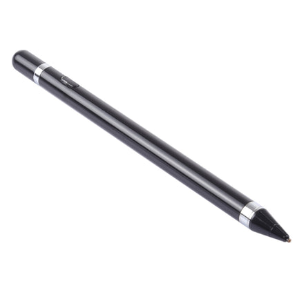 Short Universal Rechargeable Capacitive Touch Screen Stylus Pen with 2.3mm Superfine Metal Nib, For iPhone, iPad, Samsung, and Other Capacitive Touch Screen Smartphones or Tablet PC(Black)-garmade.com