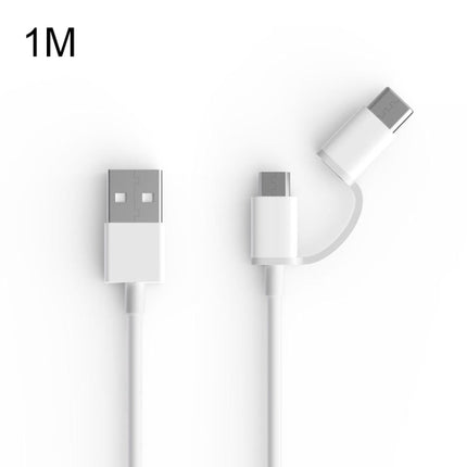 2.4A QC3.0 USB to Micro USB + USB-C / Type-C Fast Charging + Data Transmission TPE Data Cable, Cable Length: 1m-garmade.com