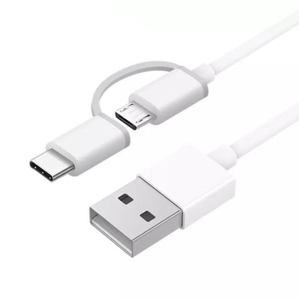 2.4A QC3.0 USB to Micro USB + USB-C / Type-C Fast Charging + Data Transmission TPE Data Cable, Cable Length: 30cm-garmade.com