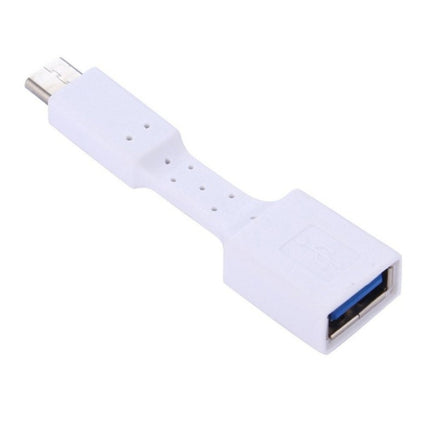5 PCS USB-C / Type-C Male to USB 3.0 Female OTG Adapter (White)-garmade.com
