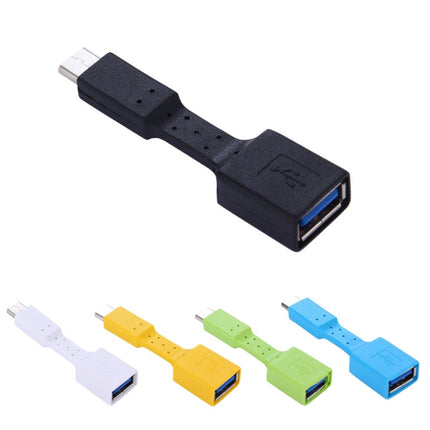 5 PCS USB-C / Type-C Male to USB 3.0 Female OTG Adapter (Yellow)-garmade.com