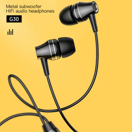 Galante G30 HIFI Sound Quality Metal Tone Tuning In-Ear Wired Earphone (White)-garmade.com