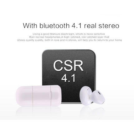 SABBAT J012 Single Ear Mini Bluetooth 4.2 In-Ear Stereo Earphone with Charging Box, For iPad, iPhone, Galaxy, Huawei, Xiaomi, LG, HTC and Other Smart Phones-garmade.com